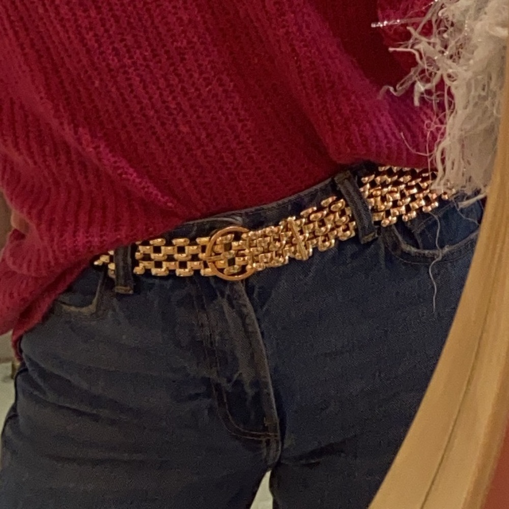 Gold chain belt